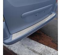 Protection Seuil de Pare-Chocs arrière - Compatible avec Citroen Berlingo 2008-2018 - Couverture de Seuil de Coffre - Bande Seuil de Chargement - Style élégant - en Acier INOX Chromé