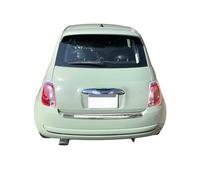 Protection Seuil de Pare-Chocs arrière - Compatible avec Fiat 500 500C 2007-2015 - Couverture de Seuil de Coffre - Bande Seuil de Chargement - Style élégant - en Acier INOX Chromé