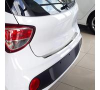 Protection Seuil de Pare-Chocs arrière - Compatible avec Hyundai i10 2016-2019 Schrägheck - Couverture de Seuil de Coffre - Bande Seuil de Chargement - Style élégant - en Acier INOX Chromé