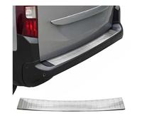 Protection Seuil de Pare-Chocs arrière - Compatible avec Peugeot Rifter 2019-2022 - Couverture de Seuil de Coffre - Bande Seuil de Chargement - Style élégant - en Acier INOX Chromé