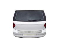 Protection Seuil de Pare-Chocs arrière - Compatible avec VW Polo 2017-2022 - Couverture de Seuil de Coffre - Bande Seuil de Chargement - Style élégant - en Acier INOX Chromé Brossé