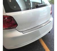 Protection Seuil de Pare-Chocs arrière - Compatible avec VW Polo V Schrägheck 2009-2017 - Couverture de Seuil de Coffre - Bande Seuil de Chargement - Style élégant - en Acier INOX Chromé Brossé