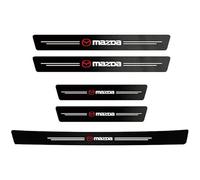 Protection Seuil de Porte de Voiture Compatible avec Mazda 3 2003-2009, Couverture Seuil Protection Garniture Plinthes Fibre de Carbone Anti-Rayures Décoration Accessoires,5pcs