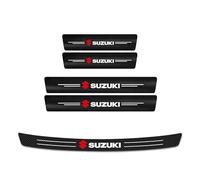 Protection Seuil de Porte de Voiture Compatible avec Suzuki Grand Vitara 2001-2013, Couverture Seuil Protection Garniture Plinthes Fibre de Carbone Anti-Rayures Décoration Accessoires,5pcs