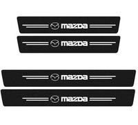 Protection Seuil de Porte de Voiture,pour Mazda MX-5,Carbone Fibre Bande de seuil de Porte de Voiture avec Logo Pédale Protection Threshold Barre Adhésif Autocollant