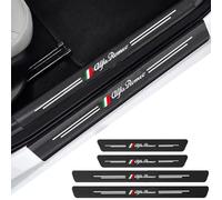 DADYM Protection Seuil de Porte Voiture Carrosserie pour Alfa Romeo Giulietta (Type 940) 2015-2020,Carbone Adhésif Protege Portiere Voiture Seuil de Porte Voiture Anti Rayure,4Pcs,Black