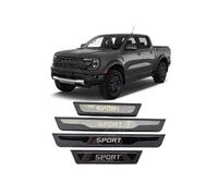 Protection Seuil de Porte Voiture pour Ford Ranger 2023 2024, Bande Décorative Anti-Usure de Seuil Matériau en Acier Inoxydable, 4Pcs