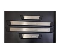 Protection Seuil de Porte Voiture pour Porsche Macan 2014-2022 2023 2024, Bande Décorative Anti-Usure de Seuil Matériau en Acier Inoxydable, 4Pcs