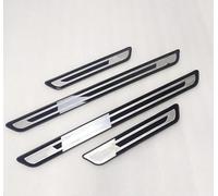 Protection Seuil de Porte Voiture pour Renault Clio 5 2019-2022 2023, Bande Décorative Anti-Usure de Seuil Matériau en Acier Inoxydable, 4Pcs,Black