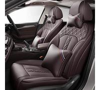 Protection Siège Ensembles Housse De Siège Voiture Personnalisée en Cuir pour Ford pour Everest pour Territoire pour Explorer pour Mustang pour Ranger(Café,B)