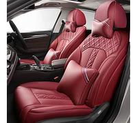 Protection Siège Ensembles Housse De Siège Voiture Personnalisée en Cuir pour Ford pour Everest pour Territoire pour Explorer pour Mustang pour Ranger(VIN Rouge,B)