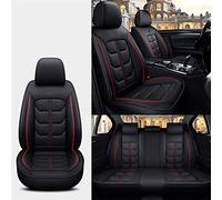 Protection Siège Ensembles Housses Siège Voiture Ensemble Complet en Cuir Automatique pour Nissan pour Mars pour Qashqai J11 pour Versa pour Juke De Protections(Black Red Line,Standard)