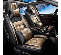 Protection Siège Ensembles pour Limité pour Mondeo 3 4 Mk3 Mk4 pour Ranger pour Territoire Housse De Siège en Cuir Voiture 2020 2019 2018 2017 2016 2015(Black Gold,Luxury)