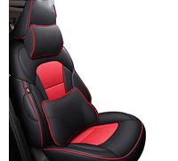 Protection Siège Ensembles pour Toyota pour Prado 120 150 Housse Siège Voiture Cuir pour Chr pour Corolla pour Prius 30 pour Highlande pour Land Cruiser 100 pour Camry 40 pour Rav4(Black+Red,Deluxe)