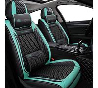 Protection Siège Ensembles Protecteur Housses Siège Voiture Avant 2 Places pour VW pour Caddy pour Touareg pour Polo Berline pour Passat B3 pour pour Tiguan pour Golf pour Coccinelle(Vert Noir)