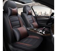 Protection Siège pour VW pour Polo pour Atlas pour Jetta PU Cuir 5 Places Housse Siège Voiture pour Bora pour EOS pour Sharan pour Variante pour Coccinelle pour Scirocco(Black Coffee,Luxury)