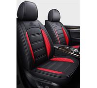 Protection Siège pour VW pour Polo pour Atlas pour Jetta PU Cuir 5 Places Housse Siège Voiture pour Bora pour EOS pour Sharan pour Variante pour Coccinelle pour Scirocco(Noir Rouge,Standard)