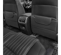 Protection Siège Voiture 2 Pièces pour Opel Olympia Ascona Calibra Vectra Zafira Kick Mats Organisateur Voiture Protections Dossier de siège Voiture,Black