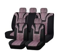 protection sièges voiture Housse De Siège De Voiture En Peluche Courte Imprimée, Couvre-siège D'hiver Adapté À La Plupart Des Accessoires D'intérieur De Voiture Protection siège(Pink full set)