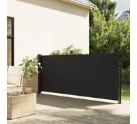 Protection solaire pour balcon, protection solaire, store latéral, extensible, noir, 120 x 600 cm, pour arrière-cour, véranda, pergola, terrasse, jardin et patio