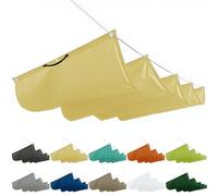 Protection solaire pour terrasse 1,8x8,5 m, ombrage pour terrasse, voile d'ombrage solaire incluant des cordes de montage pour toit de jardin, hivernage, sable