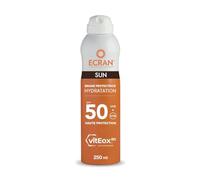 Protection solaire renforcée et hydratation quotidienne avec ECRAN LABORATOIRES GENESSE, brume SPF 50+ visage et corps, 250mL - Lot de 2
