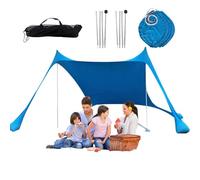 Protection solaire - Tente de plage - Protection UV - Tente de fixation pour sac de sable - Tente de plage d'extérieur - Auvent - Pour l'escalade et la randonnée - Facile à monter - Parfait pour l'été