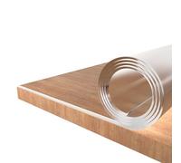 Protection Table Ronde Transparente 2mm | Nappe PVC Épaisse Cristal Lavable Bords Biseautés Contact Alimentaire | Protège Table pour Cuisine Bureau Restaurant | Film Transparent Résistant Rayures UV