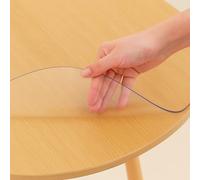 Protection Table Ronde Transparente 2mm | Nappe PVC Épaisse Cristal Lavable Bords Biseautés Contact Alimentaire | Protège Table pour Cuisine Bureau Restaurant | Film Transparent Résistant Rayures UV
