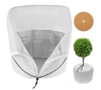 Protection thermique pour pot de 50 x 45 cm, avec disque en feutre de 43 cm, sac de protection pour plantes en pot, en tissu Oxford avec cordon de serrage et fermeture éclair, protection