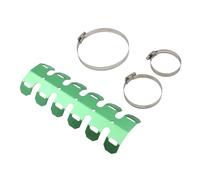 Protection thermique pour silencieux d'échappement de moto 250 mm, pliable, Convient pour Yamaha, Convient pour Beta, Convient pour KTM Protection Pot Echappement(Green)