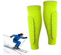 Protection Tibia Ski, 2026 Nouveau modèle Protege Tibia Ski, Protecteurs de Tibias Élastiques Anti-Collision Longs, Shin Protectors for Skiing Adapté aux Sports de Plein air (Vert, M)