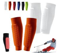 Protection Tibia Ski, ProtèGe Tibia Ski, Chaussette Protege Tibias, Structure AlvéOléE Respirante Et Anti-Choc,Confort LéGer Et Conforme à La Jambe pour Le Alpin (2Pcs-C, M)