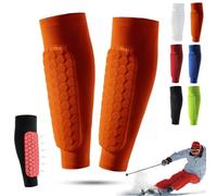 Protection Tibia Ski, ProtèGe Tibia Ski, Chaussette Protege Tibias, Structure AlvéOléE Respirante Et Anti-Choc,Confort LéGer Et Conforme à La Jambe pour Le Alpin (B, XS)