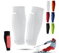 Protection Tibia Ski, ProtèGe Tibia Ski, Chaussette Protege Tibias, Structure AlvéOléE Respirante Et Anti-Choc,Confort LéGer Et Conforme à La Jambe pour Le Alpin (A, S)