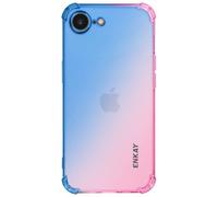 Protection Translucide pour iPhone 17e Coque Bumper en Silicone Dégradé Enkay Bleu / Rose