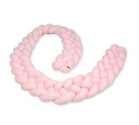 Protection tressée pour lit bébé rose clair