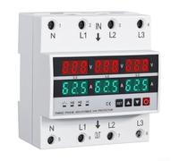 Protection triphasée à quatre fils, détection de perte de phase 100 A (100 | Réglages de surtension/sous-tension réglables, capacité de 100 A, protection domestique sur mesure, empêche les dommages