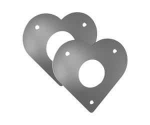 Protection Trou Maison Oiseau - Métal Aluminium pour Nichoir | Forme Cœur 28mm 32mm - Kit Protection Nid Pic Épeiche pour Petits Oiseaux Jardin Extérieur Résistant