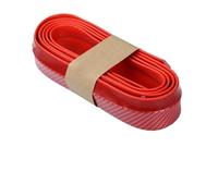 Protection Universelle De Pare-Chocs Avant en Caoutchouc Et Fibre Carbone 2,5 M, avec Spoiler Jupe Latérale pour Voiture Voiture Jupes Latérales(C Red)