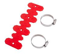 Protection Universelle de Tuyau de Tête de Moto Écran Thermique d'échappement Flexible pour Vélos 4 Temps (Rouge)