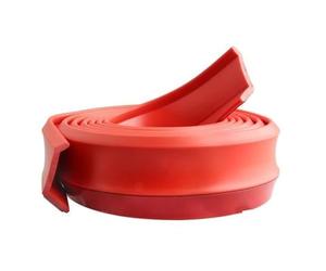 Protection Universelle en Caoutchouc pour Pare-Chocs Avant De Voiture Bande pour Bas Caisse Spoiler Latéral Séparateur Voiture Jupes Latérales(2.5m Red)