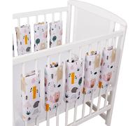 Protection universelle pour lit de bébé avec velcro 100% coton 38x30cm 6 pièces modèle habitants de la forêt