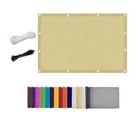 Protection UV 95 % - Voile d'ombrage résistant aux intempéries et au vent pour jardin, terrasse et balcon, sans perçage, résistant à la déchirure, œillets et corde (jaune sable, 0,9 x 6 m)