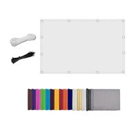 Protection UV à 95 % - Résistant aux intempéries et à la déchirure - Voile d'ombrage pour jardin, terrasse, balcon, installation facile sans perçage avec œillets et corde (blanc pur, 0,9 x 6 m)