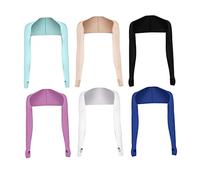 Protection UV Manchons de bras de refroidissement, 6pcs Bouclier solaire avec trou du doigt pour les sports extérieurs, multicolore