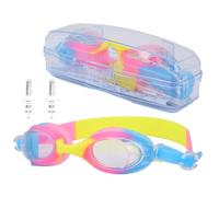 Protection UV Silicone Swimming Goggles Kids Anti-Fog Diving Lunes pour enfants bleu et rose (Jaune, rouge et bleu)