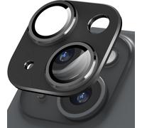 Protection Verre Trempé Objectif Caméra Iphone 15/15 Plus ¿ Bague Aluminium Mat & Décor Flash, 9h Anti-Rayures, Haute Définition, Anti-Empreintes