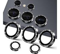 Protection Verre Trempé Pour Lentille Caméra Samsung Galaxy S25 Ultra 5g - 9h Anti-Rayures, Cadre Aluminium, Bords Pailletés, Pose Sans Bulles - Noir