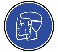 Protection Visage Obligatoire - 20cm - Sticker/Autocollant
